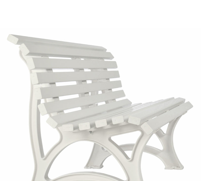 Seitenansicht der Bank "Helgoland" auf weißem Hintergrund