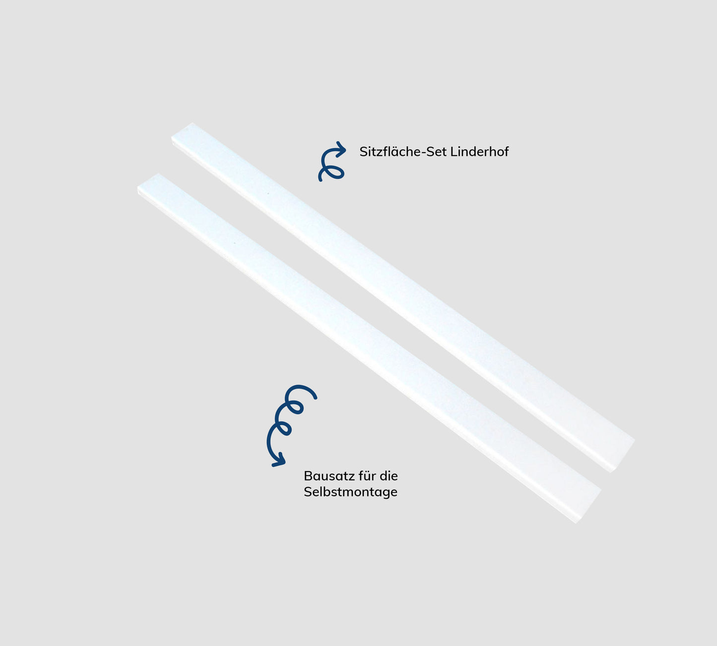 Linderhof Sitzteil Sessel auf grauem Hintergrund