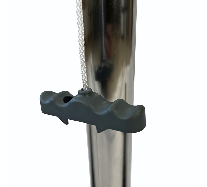 Detailaufnahme Idea recycling Zugseil auf weißem Hintergrund