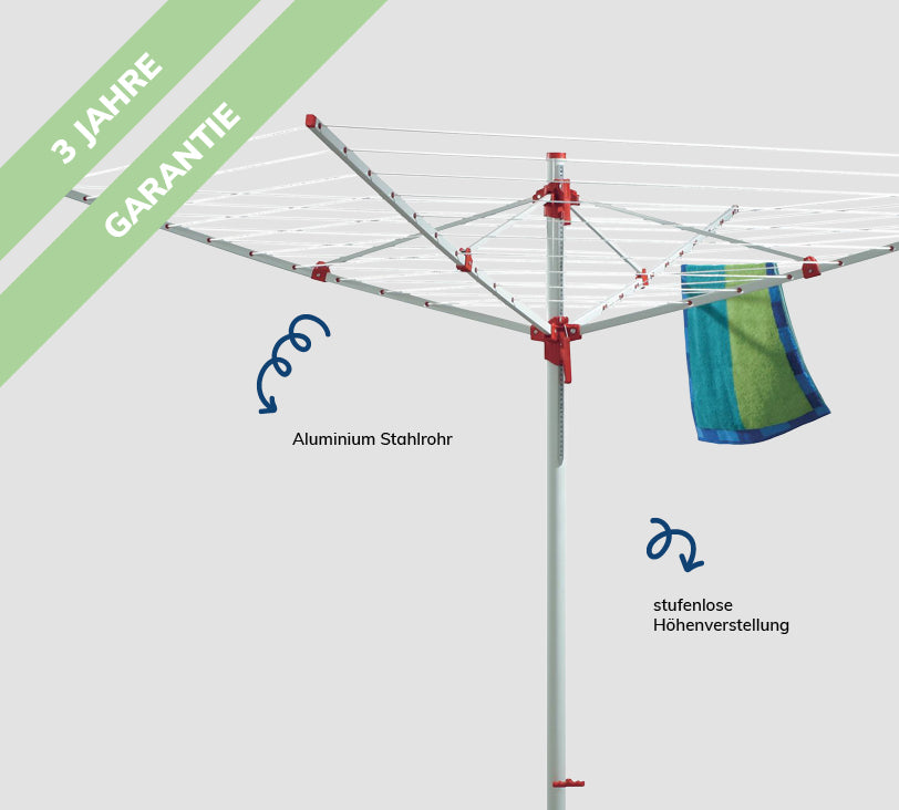 Bild einer Polaris Wäschespinne vor grauem HIntergrund