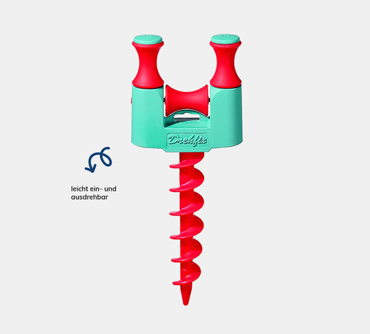 Eindrehbodenspieß mit Schlauchführung Dreh  Fix vor neutralem Hintergrund