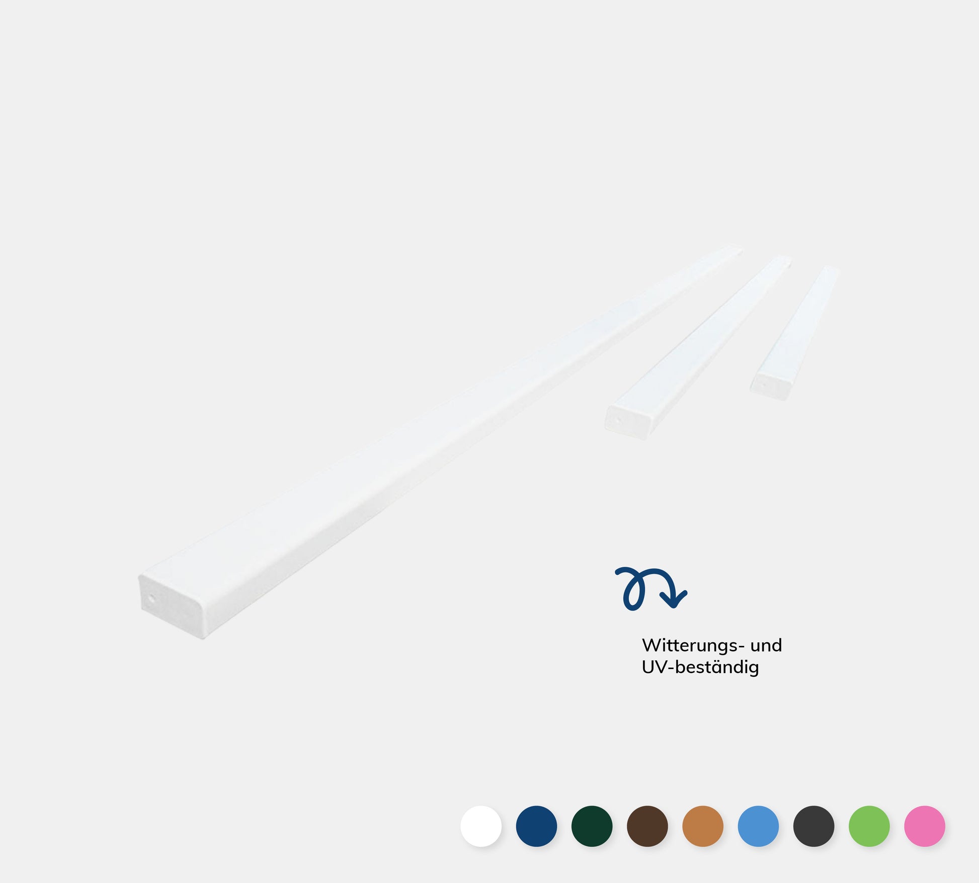 Ersatzleiste in weiß für Bänke mit Farbcode 