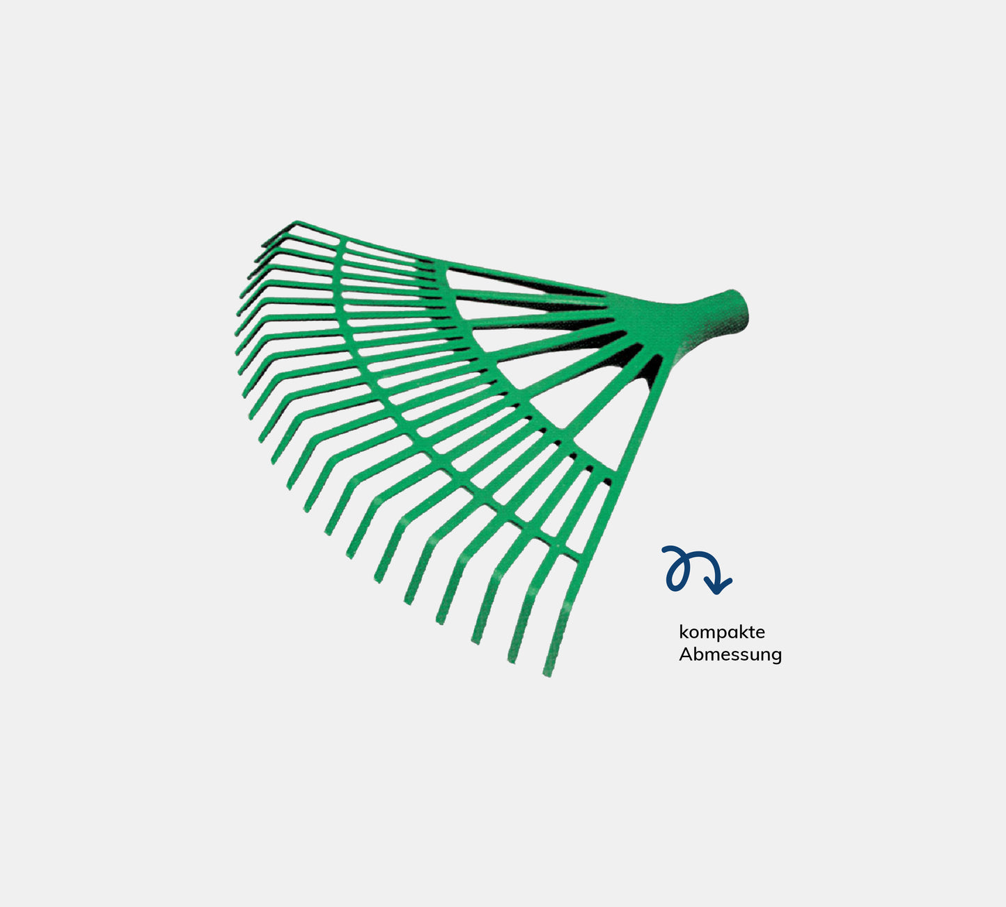 Laubbesen kopf in grün auf grauem Hintergrund