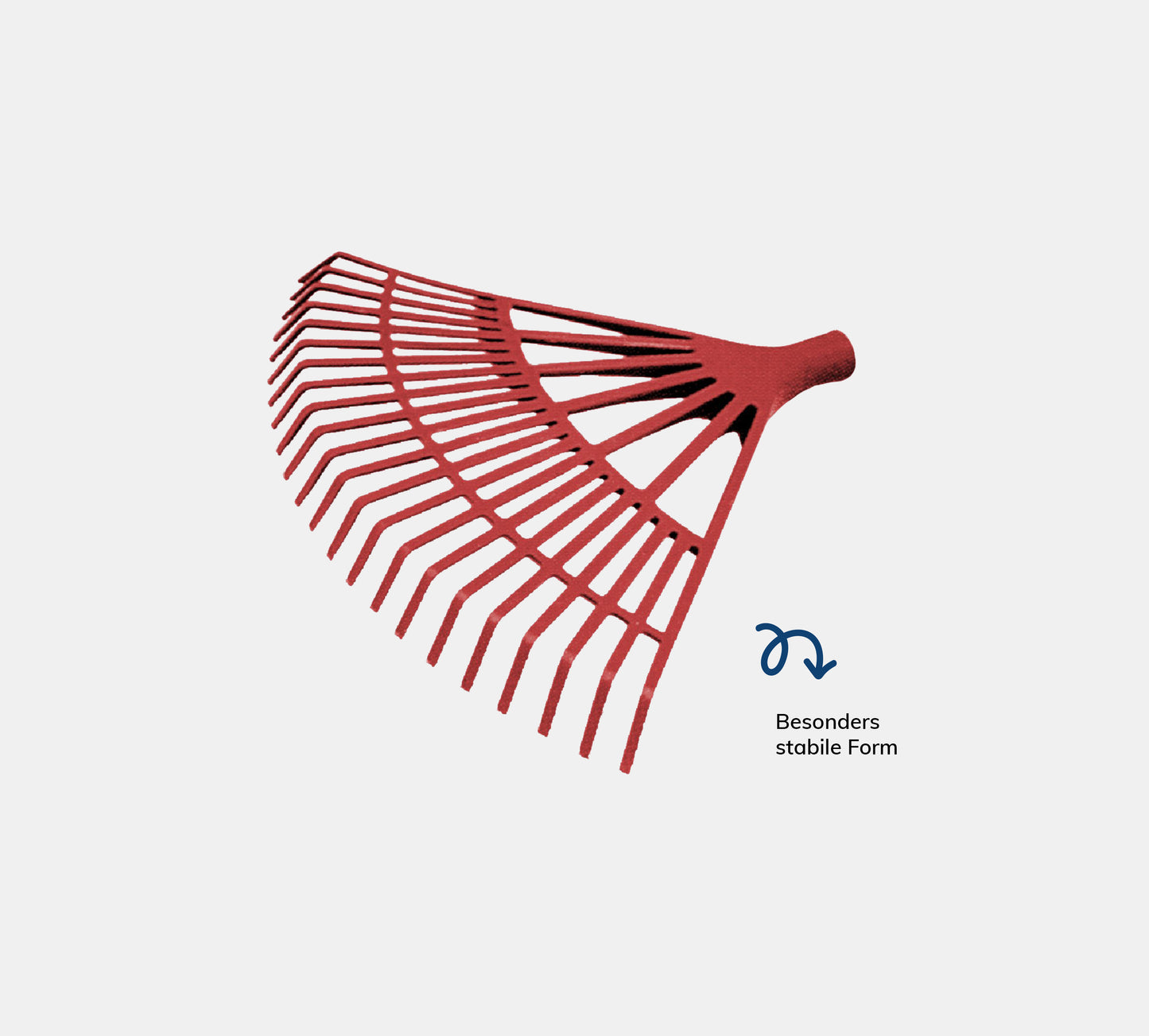 Laubbesen in Rot auf grauem Hintergrund